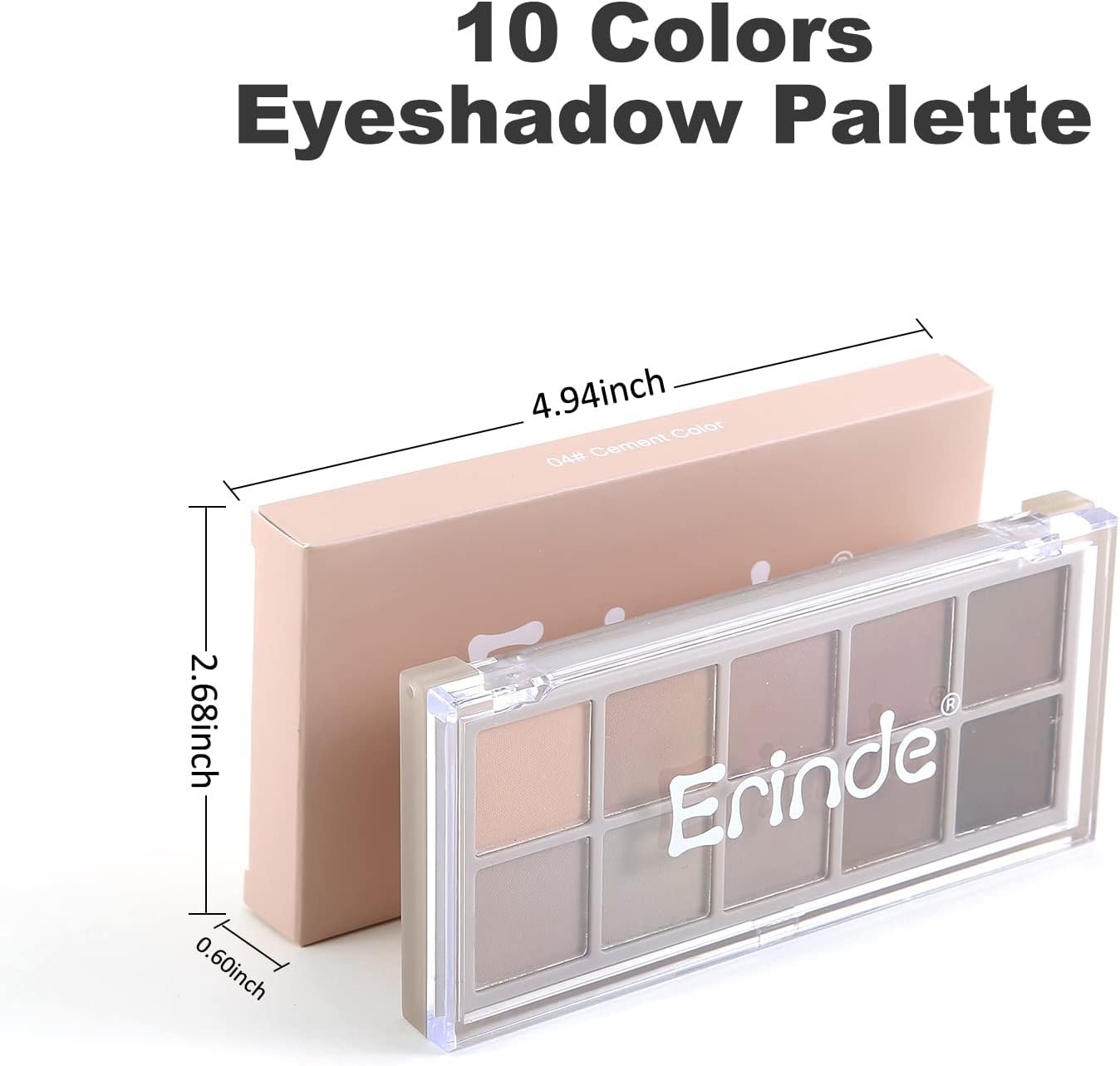 エリンデ アイシャドウパレット マット 10色 アイシャドウベース ラメなし カラフル ブラウン グレー イエベ 春/秋 ブルベ 夏/冬 ブラシ 黒 マルチカラー オレンジ デカ目 無添加 - 이미지 7