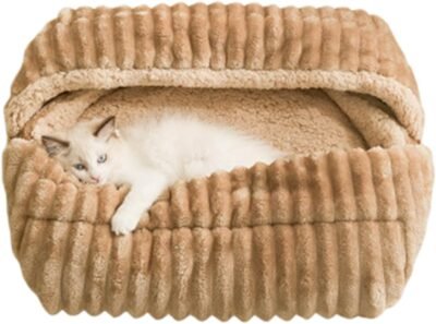 冬用ペットベッド、寒冷天气用ペット家具 | 冬用ペット室内ハウス猫マット | リビングルーム ベッドルーム ガレージ用 遊び 休息 昼寝 子犬 子猫用